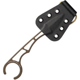 TOPS Papa Delta PD-01 Fixed Blade Knife - Compact Neck Knife with 1095HC Double Edge Blade Bronze Finish Kydex Sheath by TOPS