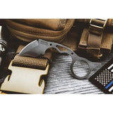 TOPS Quickie QCK01 Fixed Blade Knife - One-Piece Build 1095HC Steel With Kydex Sheath For Outdoor Enthusiasts by TOPS
