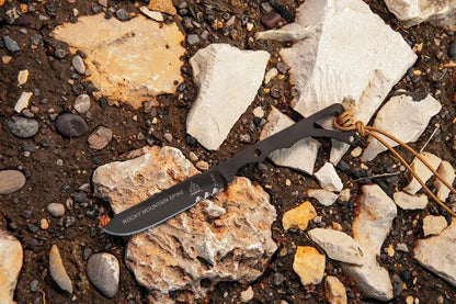 TOPS Rocky Mountain Spike RMS-01 Fixed Blade Knife 3.5in 1095 Steel with Lanyard For Outdoor Enthusiasts by Black Country Outdoor