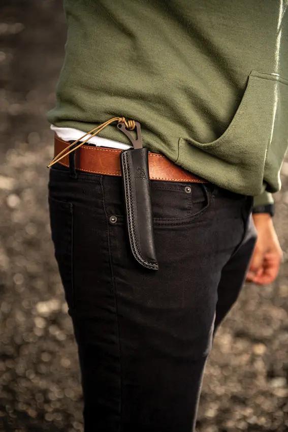 TOPS Rocky Mountain Spike RMS-01 Fixed Blade Knife 3.5in 1095 Steel with Lanyard For Outdoor Enthusiasts by Black Country Outdoor