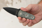 TOPS Ranger Short Stop Knife 6 Inch Fixed Blade Black Traction Coated 1095 Carbon Steel USA Made For Outdoor Enthusiasts by Black Country Outdoor