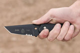 TOPS Special Assault Knife Tactical Fixed Blade With Partial Serration 1095 Steel G10 Handle Kydex Sheath USA Made by Black Country Outdoor