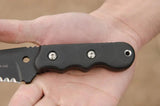 TOPS Special Assault Knife Tactical Fixed Blade With Partial Serration 1095 Steel G10 Handle Kydex Sheath USA Made by Black Country Outdoor