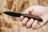 TOPS Shadow Rider Fixed Blade Knife for Outdoorsmen, Full Tang 3In 1095 Steel, Micarta Handles, Kydex Sheath Whistle by Black Country Outdoor