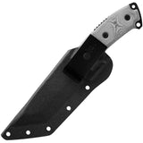 TOPS Steel Eagle Tanto Saw SE105D Sawback Knife - 5 Inch 1095HC Blade With Black Linen Micarta Handle by TOPS