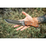 TOPS Steel Eagle 107C Delta Fixed Blade Knife - Durable 1095HC Blade Micarta Handle Full Tang Kydex Sheath by TOPS