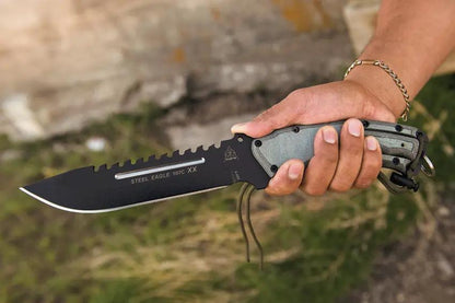 TOPS Knives Steel Eagle Mini Eagle Combo Tactical Survival Knife Set for Outdoor Enthusiasts by Black Country Outdoor