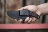 TOPS Sgt Scorpion Knife Rugged Fixed Blade 7.875In 1095 Carbon Steel Red Black Micarta Handle USA Made Tactical Outdoors by Black Country Outdoor