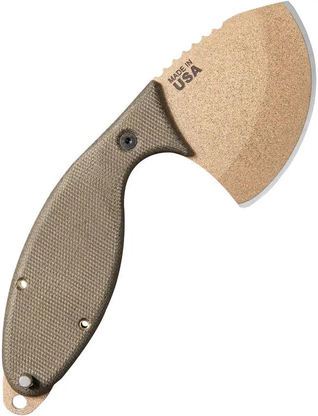 TOPS Backwoods Skinner Knife SKIN-01 1095 High Carbon Steel Full Tang Green Micarta Handle for Hunters by Black Country Outdoor