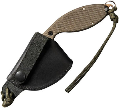 TOPS Backwoods Skinner Knife SKIN-01 1095 High Carbon Steel Full Tang Green Micarta Handle for Hunters by Black Country Outdoor