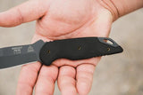 TOPS Sneaky Pete SP03 Knife Featuring Acid Rain Finish 1095HC Steel Full Tang With Kydex Sheath For Outdoor Bushcraft by TOPS