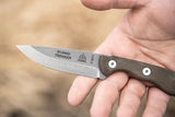 TOPS Scandi Trekker STREK-3.5 Survival Knife With Full Tang 1095 Blade And Thumb Ridge Micarta Outdoorsmen by Black Country Outdoor