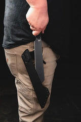 TOPS Storm Vector SVEC02 Tactical Survival Knife - Full Tang 12.63in 1095HC Blade With G10 Liners And Kydex Sheath by TOPS