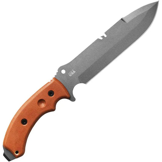 TOPS Tahoma Field Knife TAHO-03 - Cerakote 1095HC Blade, Full Tang, Canvas Micarta Handle by TOPS