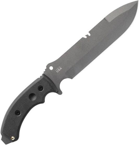 TOPS Tahoma Field Knife TAHO04 - Cerakote 1095HC Spear Point Full Tang With Canvas Micarta Handle For Outdoor Survival by TOPS