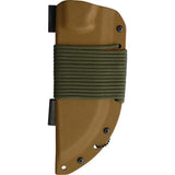 TOPS Tom Brown Tracker Knife Tan Sawback 1095HC Full Tang Survival Knife For Outdoorsmen - Rugged Field Performance by TOPS