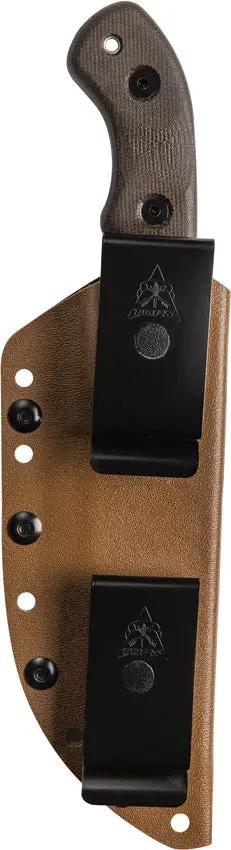 Tom Brown Tracker T2 Knife by TOPS, Tan 1095 Carbon Steel Sawback Full Tang with Kydex Sheath for Bushcraft Enthusiasts by Black Country Outdoor