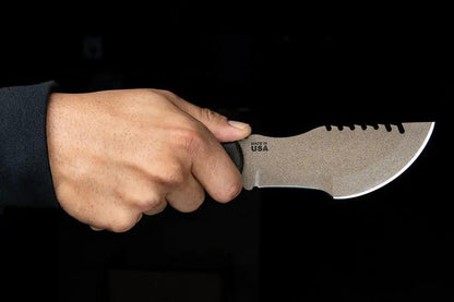 Tom Brown Tracker T2 Knife by TOPS, Tan 1095 Carbon Steel Sawback Full Tang with Kydex Sheath for Bushcraft Enthusiasts by Black Country Outdoor