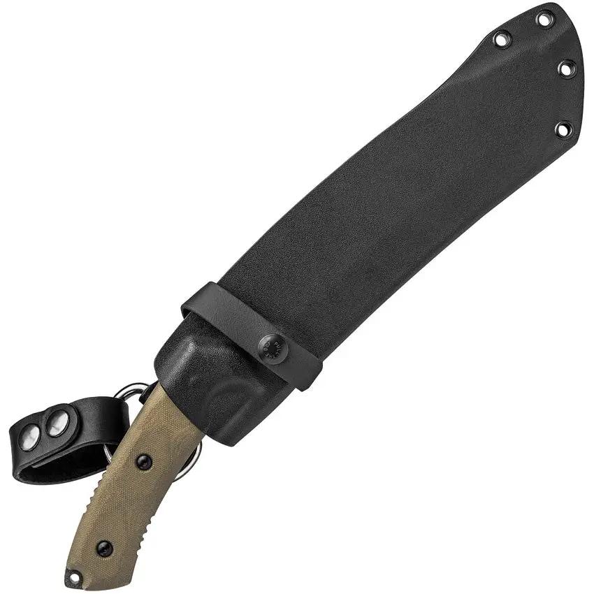 TOPS Tundra Trekker TDTK01 Knife With 9In Tactical Sawback 1095HC Blade Green Micarta Kydex Sheath Outdoor Enthusiasts by Black Country Outdoor