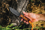 TOPS Lite Trekker Survival Knife 1095 Steel Full Tang Hunter Orange Canvas Micarta Handles Firestarter Outdoorsmen by Black Country Outdoor