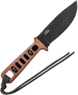 TOPS Lite Trekker Survival Operator Knife 1095 Steel Full Tang With Firestarter Whistle For Outdoorsmen by Black Country Outdoor