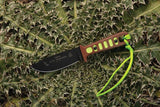 TOPS Lite Trekker Survival Knife Outdoorsmen 4.25 Inch 1095 High Carbon Blade Full Tang Kydex Sheath by Black Country Outdoor