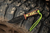 TOPS Lite Trekker Survival Knife Outdoorsmen 4.25 Inch 1095 High Carbon Blade Full Tang Kydex Sheath by Black Country Outdoor