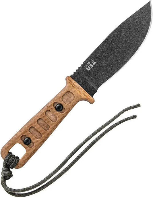 TOPS Lite Trekker Survival Knife Rugged Full Tang 1095 Steel With Kydex Sheath For Outdoor Enthusiasts by Black Country Outdoor