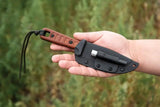 TOPS Lite Trekker Survival Knife Rugged Full Tang 1095 Steel With Kydex Sheath For Outdoor Enthusiasts by Black Country Outdoor