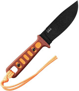TOPS Lite Trekker Fixed Blade Knife - Full Tang 1095HC 4.25 Inch Blade With Fire Starter And Whistle by TOPS