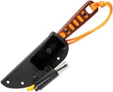 TOPS Lite Trekker Fixed Blade Knife - Full Tang 1095HC 4.25 Inch Blade With Fire Starter And Whistle by TOPS