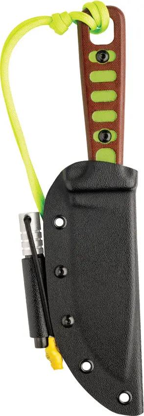 TOPS Lite Trekker Knife Green TLTSG - Fixed Blade With Fire Starter And Whistle For Outdoor Survival by TOPS