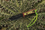 TOPS Lite Trekker Knife Green TLTSG - Fixed Blade With Fire Starter And Whistle For Outdoor Survival by TOPS