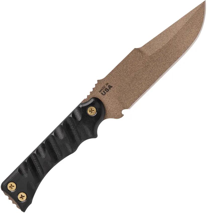 TOPS Team Jackal Survivor TMJK5S Fixed Blade Knife for Survivalists Thumb Jimping 5 Inch 1095 Steel Full Tang G10 Handle by Black Country Outdoor