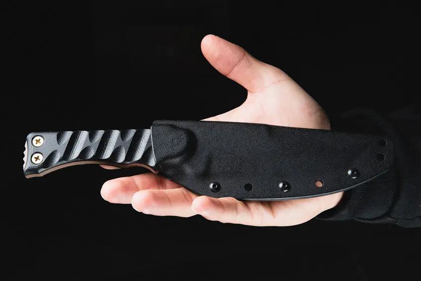 TOPS Team Jackal Survivor TMJK5S Fixed Blade Knife for Survivalists Thumb Jimping 5 Inch 1095 Steel Full Tang G10 Handle by Black Country Outdoor