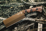 TOPS Nata Fixed Blade Knife TNAT 02 1095HC Full Tang Rugged Midnight Bronze Finish - Reliable Outdoor Utility For Campers by TOPS