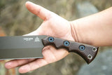 TOPS Nata Fixed Blade Knife TNAT 02 1095HC Full Tang Rugged Midnight Bronze Finish - Reliable Outdoor Utility For Campers by TOPS