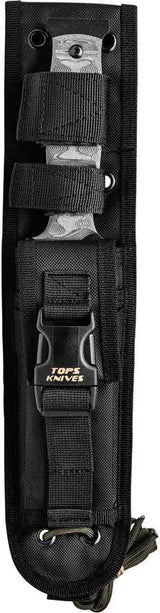 Tops Pry Knife Heavy Duty Utility For Outdoor Survivalists With Partially Serrated Blade And Pry Bar Tip by Black Country Outdoor