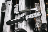Tops Pry Knife Heavy Duty Utility For Outdoor Survivalists With Partially Serrated Blade And Pry Bar Tip by Black Country Outdoor
