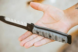 Tops Pry Knife Heavy Duty Utility For Outdoor Survivalists With Partially Serrated Blade And Pry Bar Tip by Black Country Outdoor