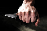 TOPS Poker Fixed Blade Knife TPKR-03 - Acid Rain Finish 1095HC Blade For Outdoors by TOPS
