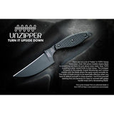 TOPS Unzipper UNZ01 Pikal Knife - Rugged 4.25 Inch 1095HC Fixed Blade For Tactical EDC by TOPS