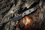 TOPS UTE Knife Utility Tool Edged Full Tang 1095 Steel Black Linen Micarta Kydex Sheath For Outdoors Enthusiasts EDC by Black Country Outdoor