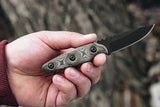 TOPS UTE Knife Utility Tool Edged Full Tang 1095 Steel Black Linen Micarta Kydex Sheath For Outdoors Enthusiasts EDC by Black Country Outdoor