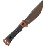 TOPS Woodcraft WC01 Fixed Blade Knife - Rugged Outdoor Knife With 1095HC Blade And Canvas Micarta Handle by TOPS