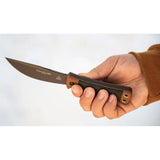 TOPS Woodcraft WC01 Fixed Blade Knife - Rugged Outdoor Knife With 1095HC Blade And Canvas Micarta Handle by TOPS