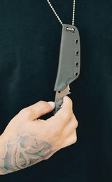 TOPS Wind Runner WDR-02 Neck Knife - 3.5-Inch 1095HC Cerakote Blade With Full Tang And Kydex Sheath by TOPS