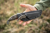 TOPS Wind Runner Piggyback Combo WDRCMB02 - Dual Survival Knives With Full Tang Gray Cerakote Green Canvas Micarta by TOPS