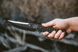TOPS Zero Dark 30 Knife 1095 High Carbon Steel Full Tang Black Traction Coat Micarta Handles Survival Ready Gear by Black Country Outdoor
