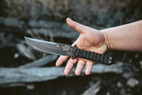 TOPS Zero Dark 30 Knife 1095 High Carbon Steel Full Tang Black Traction Coat Micarta Handles Survival Ready Gear by Black Country Outdoor
